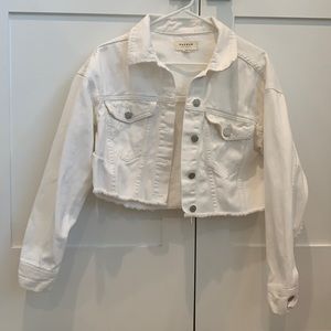 Women’s White Cropped Pacsun Denim Jacket